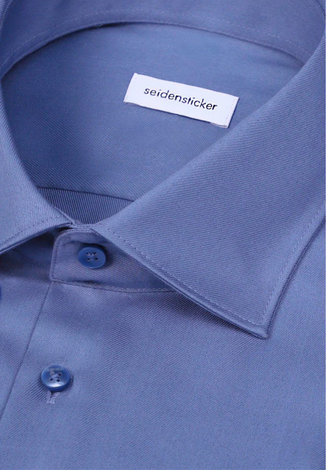 Comfort Chemise d'affaires Uni in Bleu Moyen |  Seidensticker Onlineshop