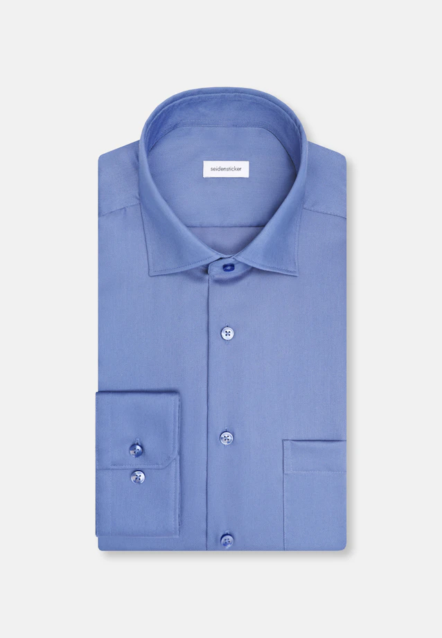 Comfort Chemise d'affaires Uni in Bleu Moyen |  Seidensticker Onlineshop