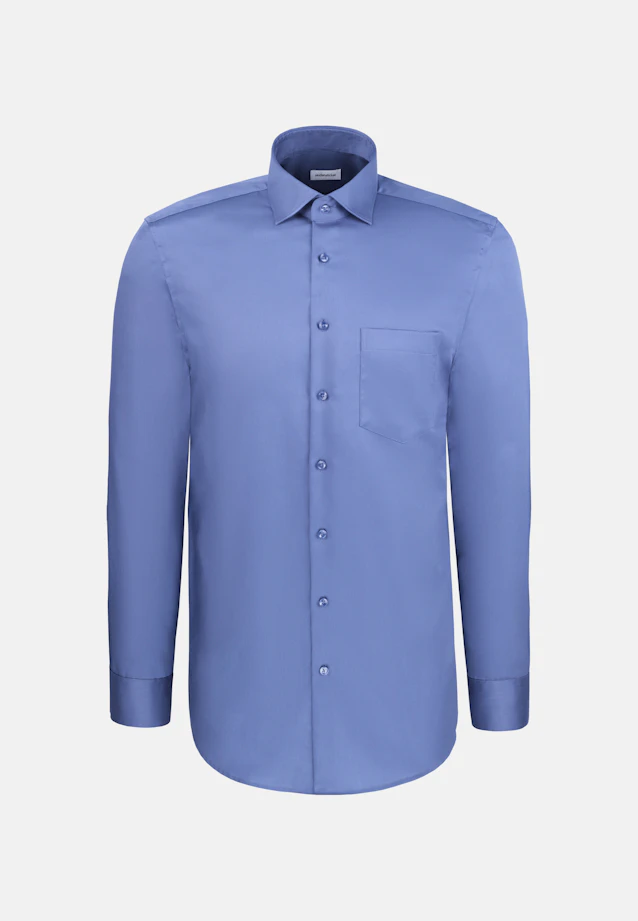 Comfort Chemise d'affaires Uni in Bleu Moyen |  Seidensticker Onlineshop