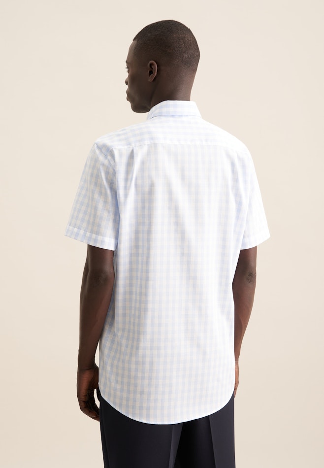 Regular Business Hemd Karo in Hellblau | Seidensticker Onlineshop