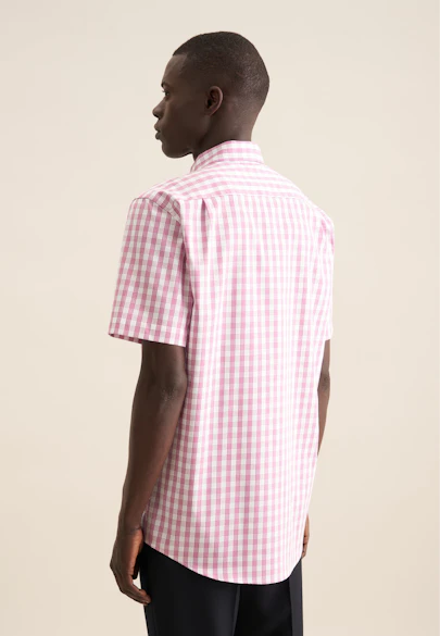 Regular Chemise d'affaires carreaux in Rose Fuchsia | Seidensticker Onlineshop