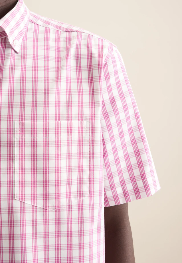 Regular Business Hemd Karo in Rosa/Pink |  Seidensticker Onlineshop