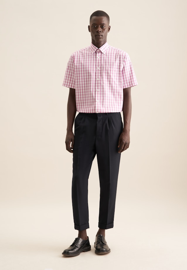Regular Business shirt Check in Pink |  Seidensticker Onlineshop
