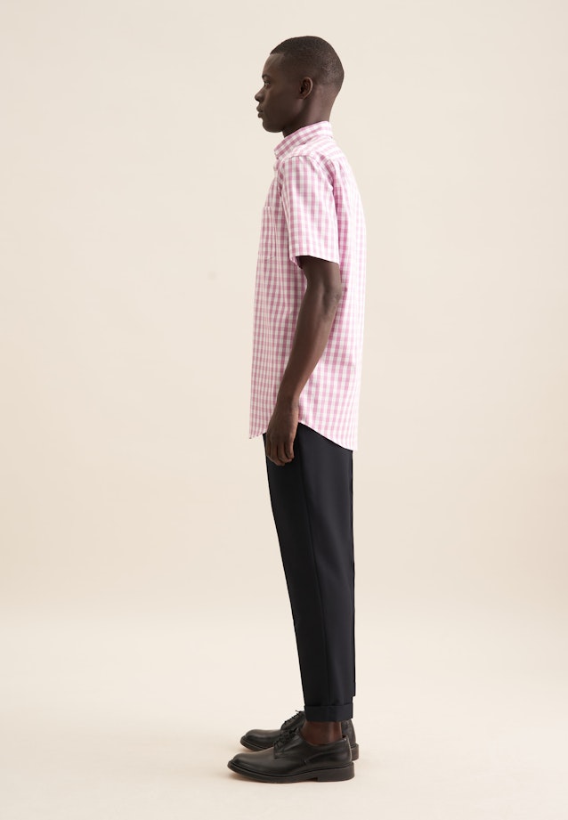 Regular Business shirt Check in Pink |  Seidensticker Onlineshop