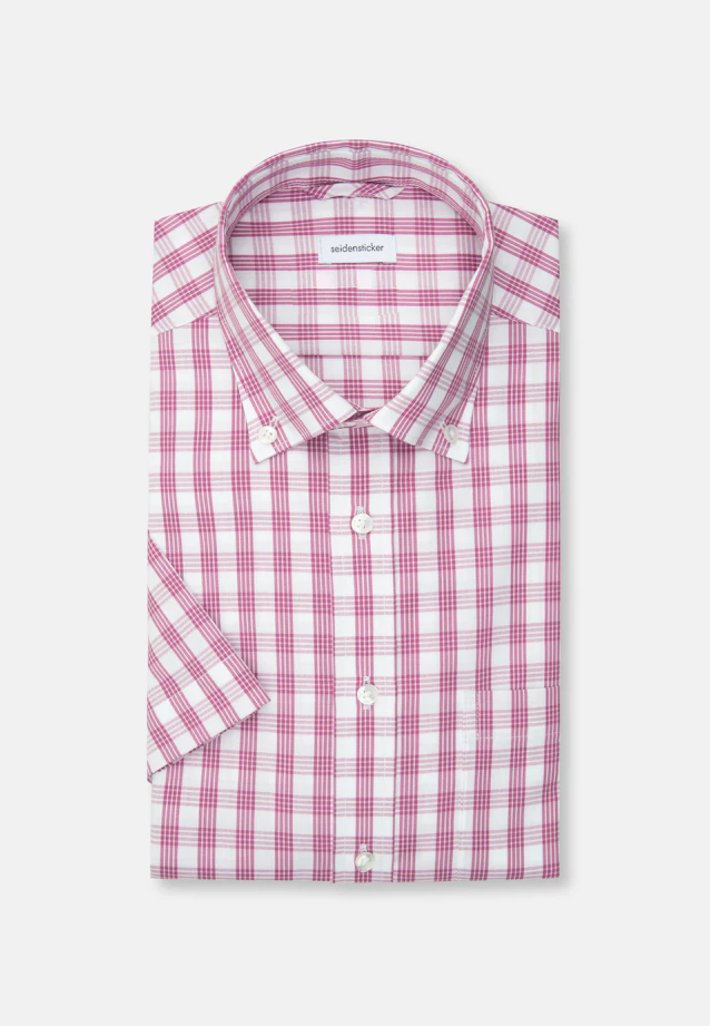 Regular Business Hemd Karo in Rosa/Pink |  Seidensticker Onlineshop