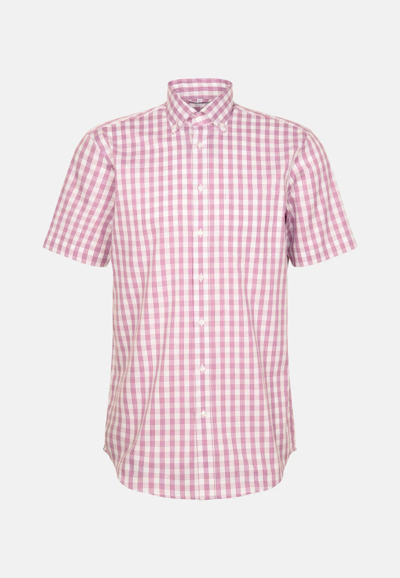 Regular Business Hemd Karo in Rosa/Pink |  Seidensticker Onlineshop