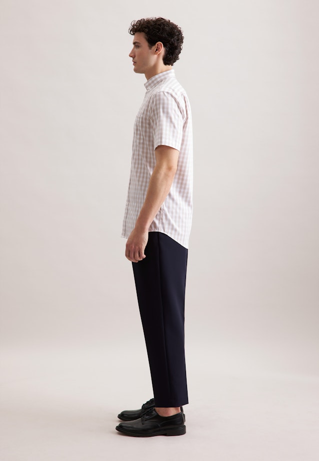 Regular Business shirt Check in Beige |  Seidensticker Onlineshop