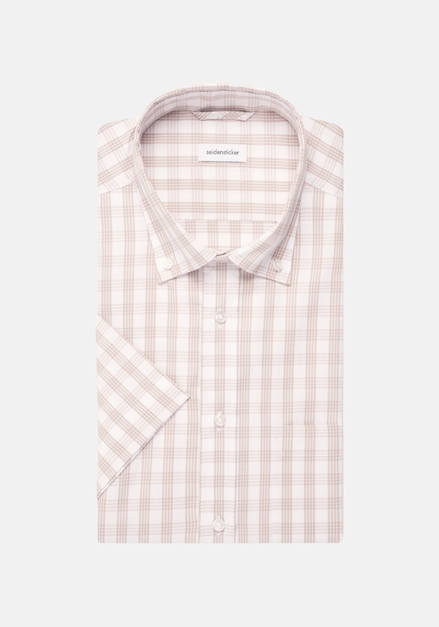 Regular Business Hemd Karo in Beige | Seidensticker Onlineshop