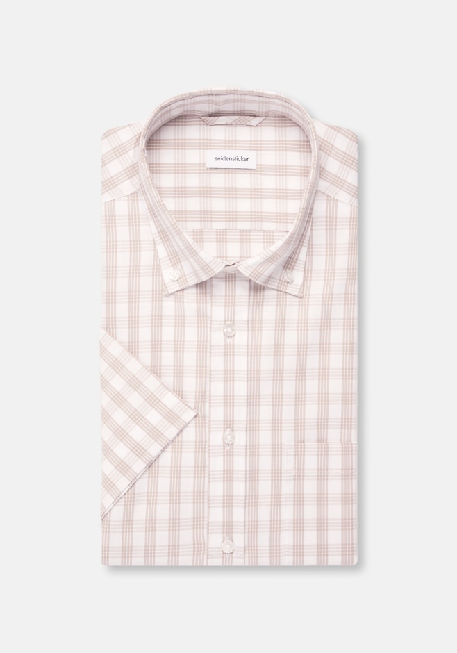 Regular Chemise d'affaires carreaux dans Beige | Boutique en ligne Seidensticker