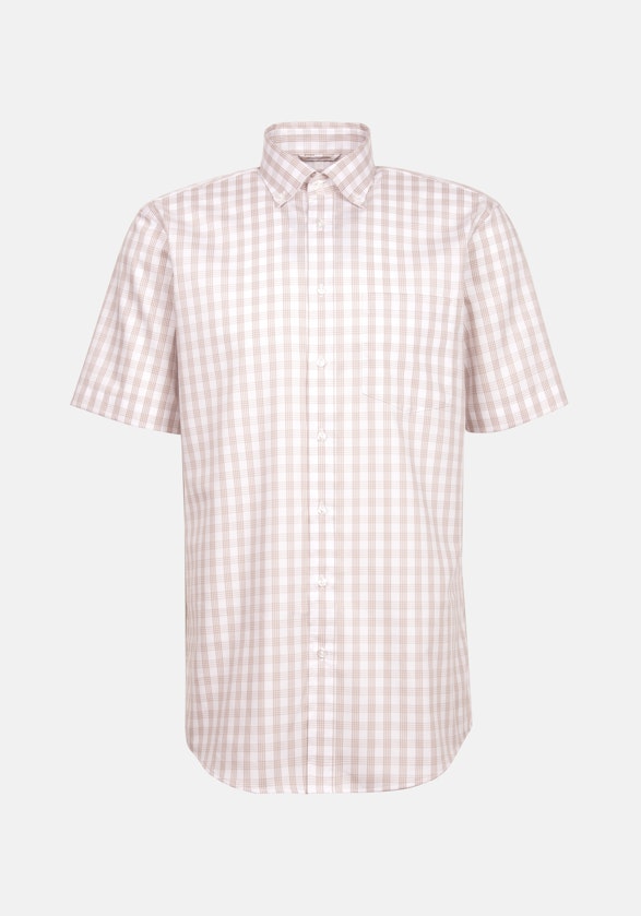 Regular Business Hemd Karo in Beige | Seidensticker Onlineshop