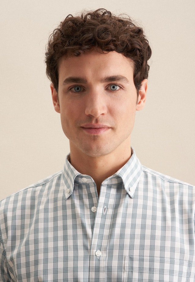 Regular Chemise d'affaires carreaux in Vert |  Seidensticker Onlineshop