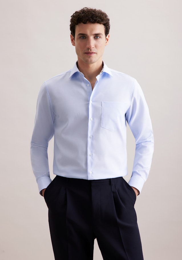 Regular Chemise d'affaires Structure in Bleu Clair | Seidensticker Onlineshop
