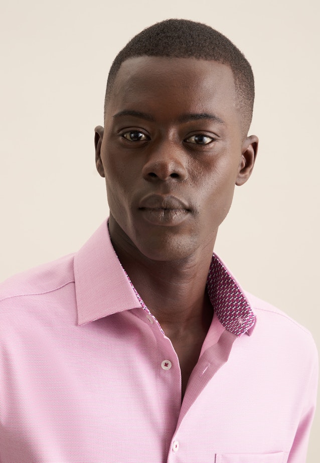 Regular Business Hemd Struktur in Rosa/Pink |  Seidensticker Onlineshop