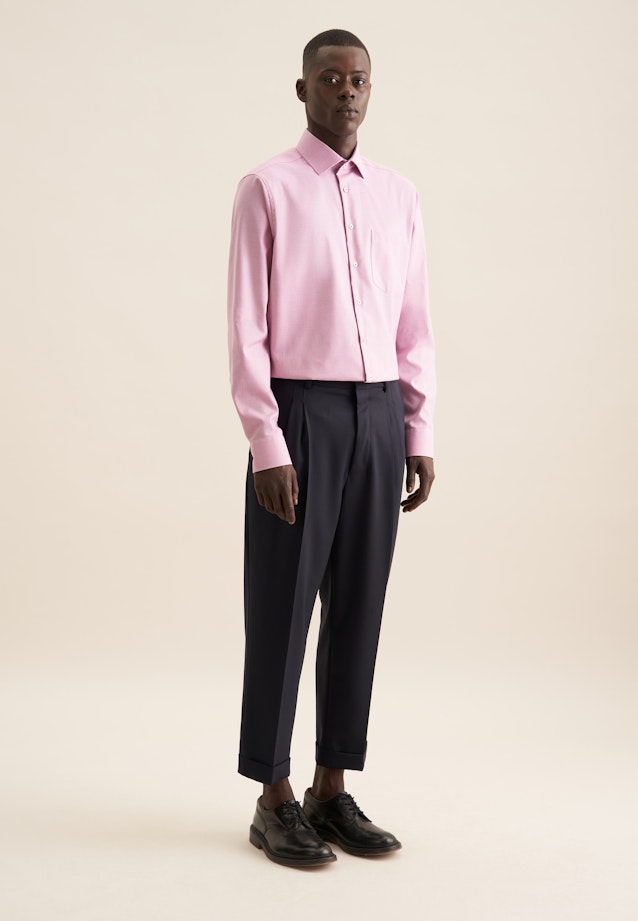 Regular Business Hemd Struktur in Rosa/Pink |  Seidensticker Onlineshop