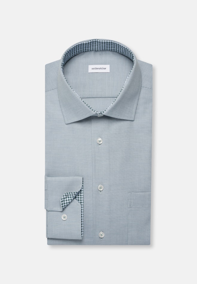 Regular Business shirt Structure in Green | Seidensticker online shop