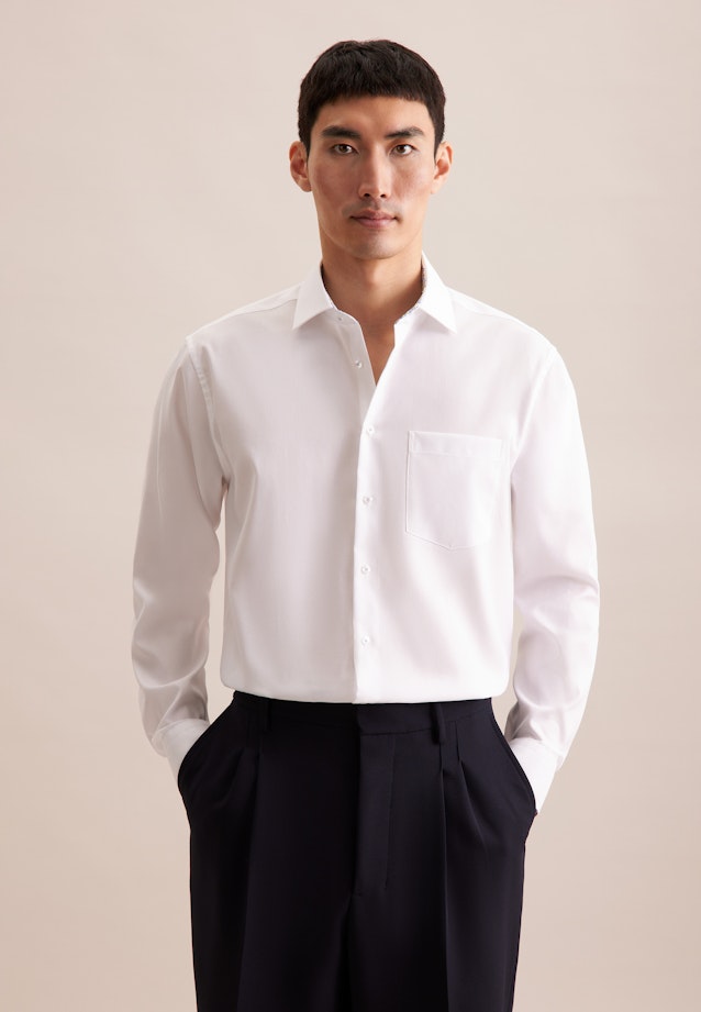 Regular Business shirt Structure in White |  Seidensticker Onlineshop