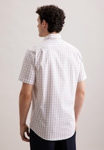 Comfort Business Hemd Karo in Beige |  Seidensticker Onlineshop