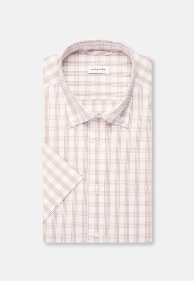 Comfort Business Hemd Karo in Beige | Seidensticker Onlineshop