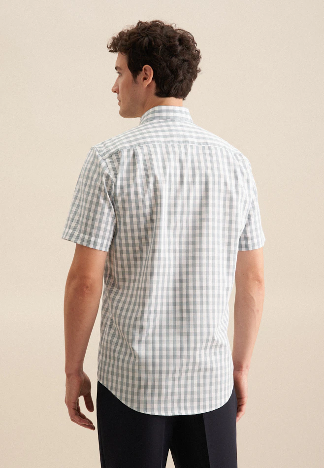 Comfort Business shirt Check in Green | Seidensticker online shop