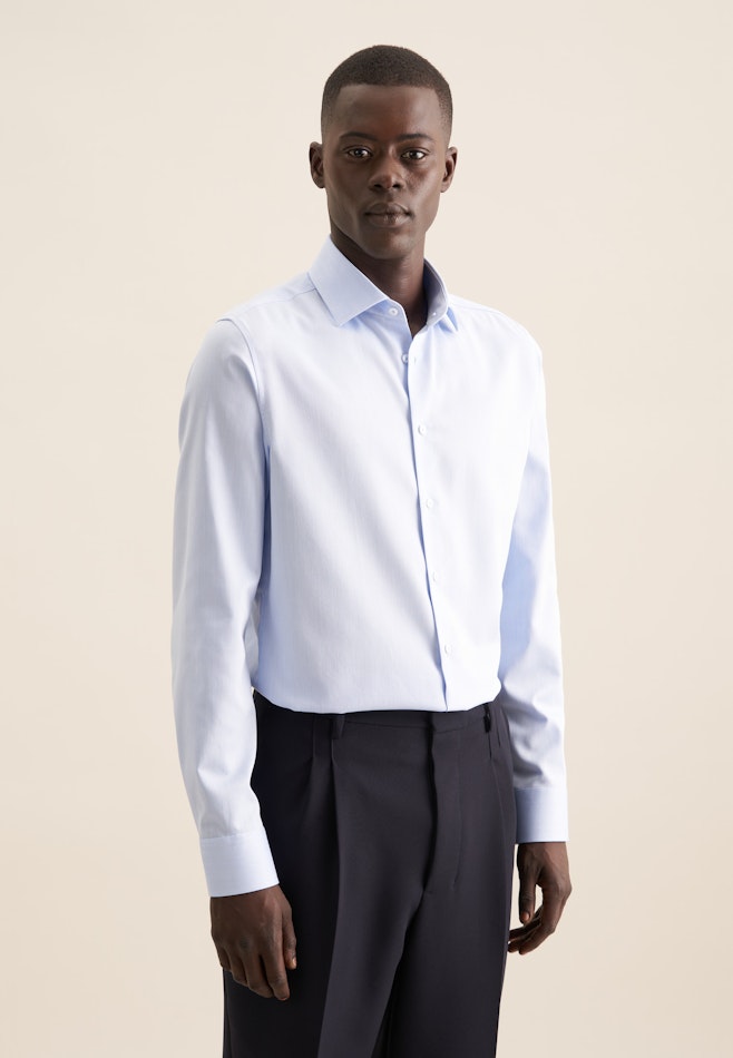 Slim Chemise Performance Structure dans Bleu Clair | Boutique en ligne Seidensticker