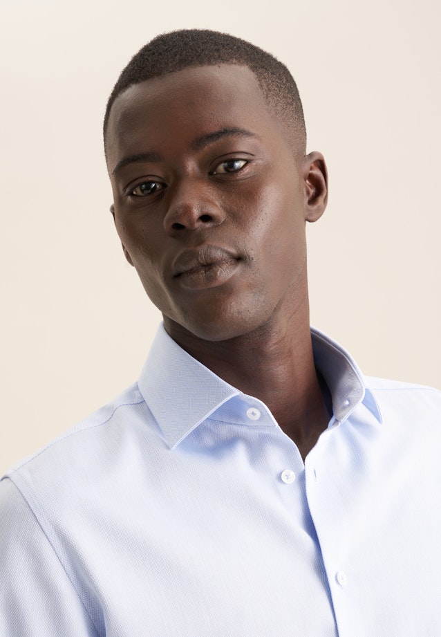 Slim Performance shirt Structure in Light Blue |  Seidensticker Onlineshop