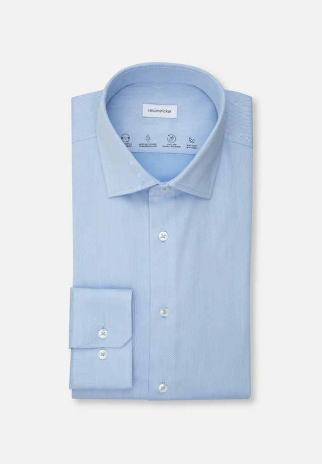 Slim Performance shirt Structure in Light Blue |  Seidensticker Onlineshop