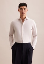 Slim Performance-Hemd Struktur in Beige |  Seidensticker Onlineshop