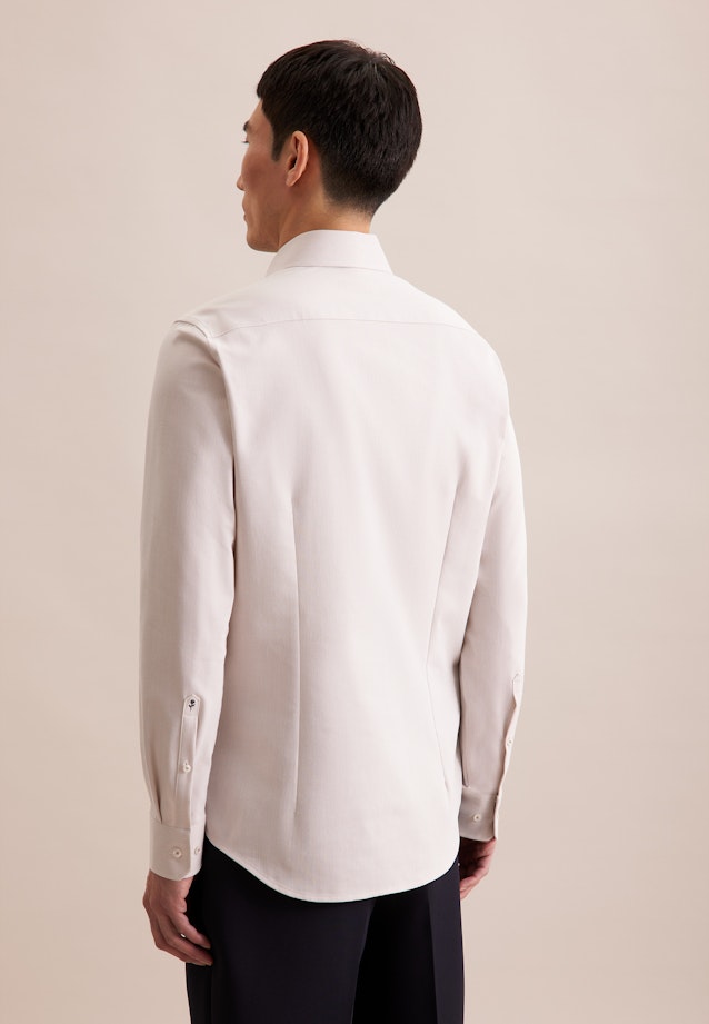 Slim Performance-Hemd Struktur in Beige |  Seidensticker Onlineshop