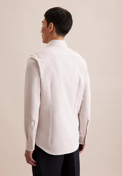 Slim Performance-Hemd Struktur in Beige |  Seidensticker Onlineshop