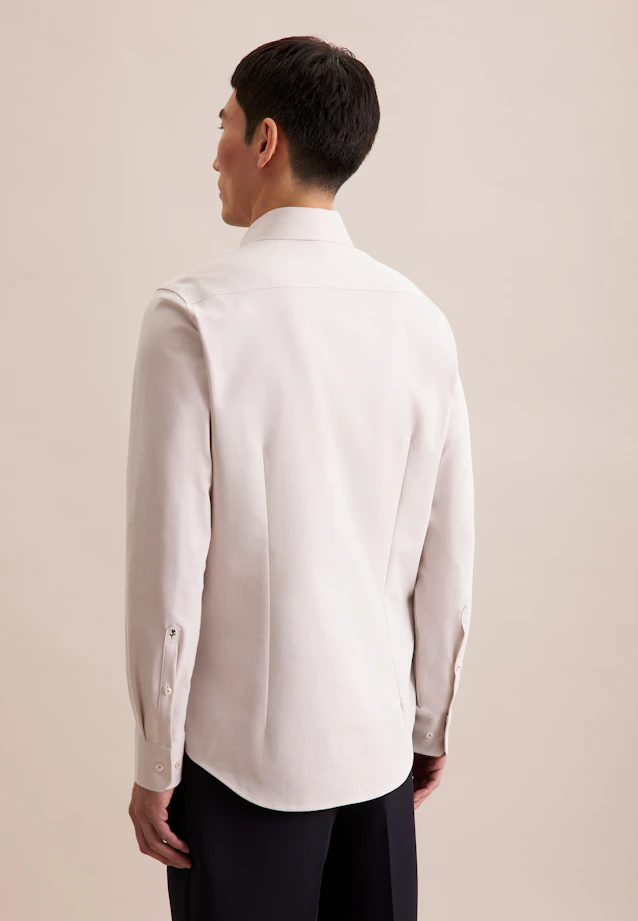 Slim Performance-Hemd Struktur in Beige |  Seidensticker Onlineshop