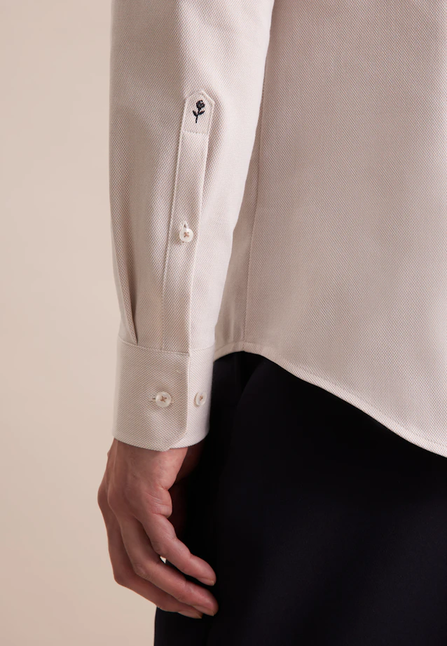 Slim Performance-Hemd Struktur in Beige |  Seidensticker Onlineshop