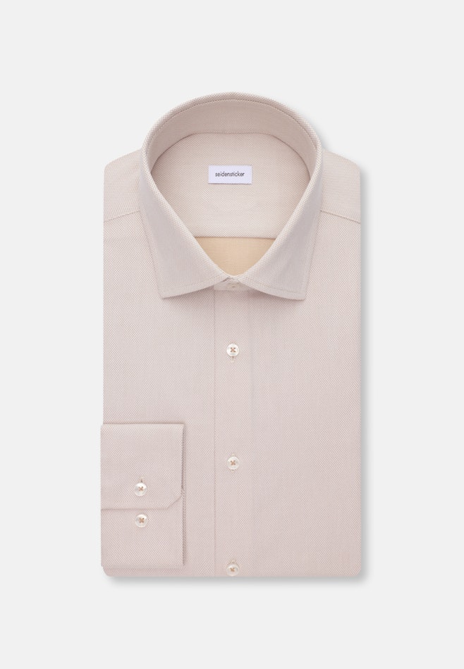 Slim Chemise Performance Structure dans Beige | Boutique en ligne Seidensticker