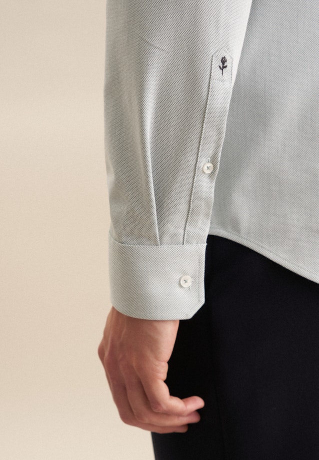 Slim Performance-Hemd Struktur in Grün |  Seidensticker Onlineshop