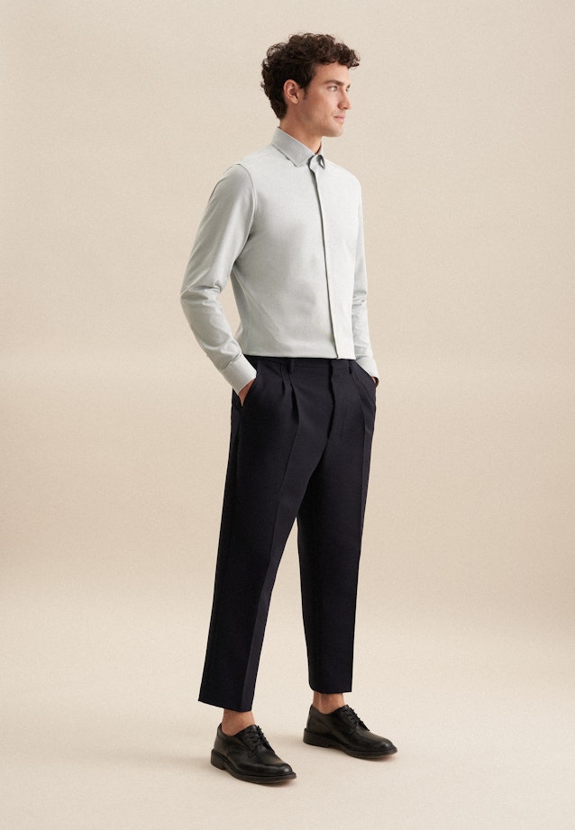 Slim Performance-Hemd Struktur in Grün |  Seidensticker Onlineshop