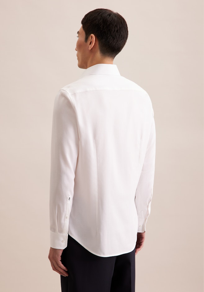 Slim Performance-Hemd Struktur in Weiß | Seidensticker Onlineshop