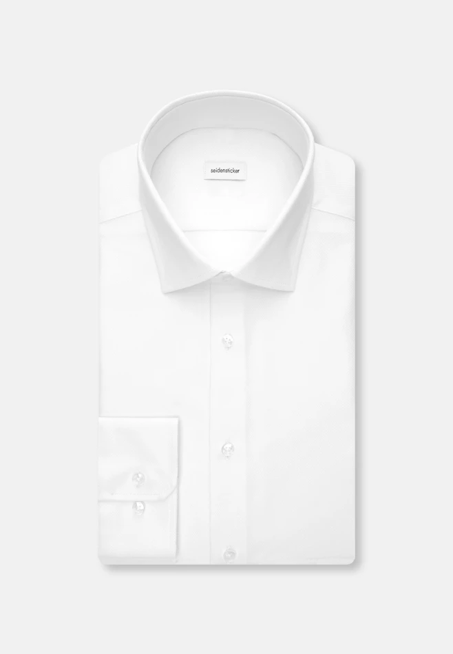 Slim Performance-Hemd Struktur in Weiß | Seidensticker Onlineshop