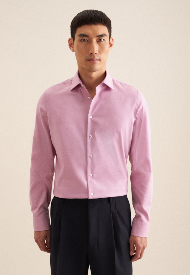 Slim Business Hemd Struktur in Rosa/Pink |  Seidensticker Onlineshop