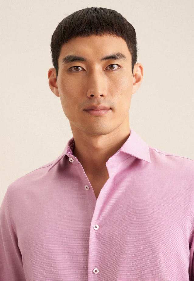 Slim Business Hemd Struktur in Rosa/Pink |  Seidensticker Onlineshop