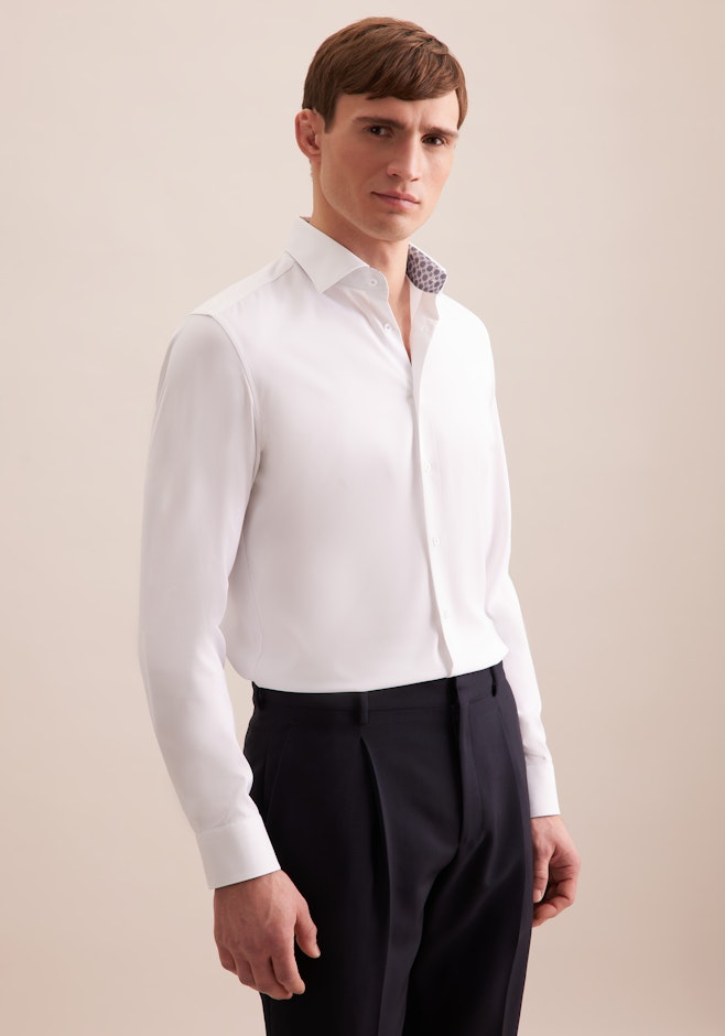 Slim Chemise Performance Uni dans Blanc | Boutique en ligne Seidensticker
