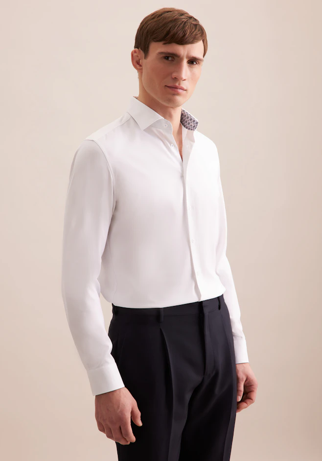 Slim Performance-Hemd Uni in Weiß | Seidensticker Onlineshop