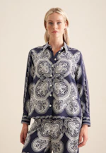 Chemisier chemise Impression sur tissu in Bleu Foncé |  Seidensticker Onlineshop