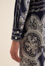 Chemisier chemise Impression sur tissu in Bleu Foncé |  Seidensticker Onlineshop