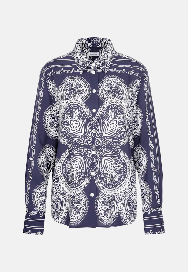 Chemisier chemise Impression sur tissu in Bleu Foncé |  Seidensticker Onlineshop