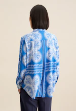 Hemdbluse Tuchprint in Mittelblau |  Seidensticker Onlineshop