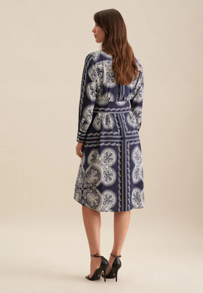Dress Cloth print in Dark Blue |  Seidensticker Onlineshop