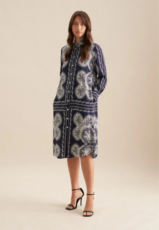 Robe Impression sur tissu in Bleu Foncé |  Seidensticker Onlineshop