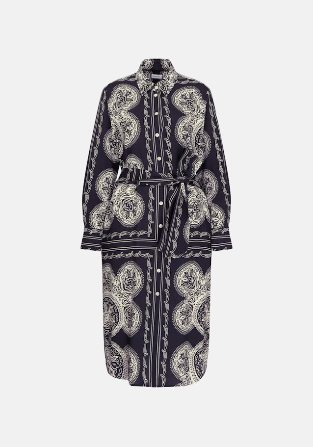 Kleid Tuchprint in Dunkelblau | Seidensticker Onlineshop