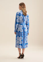 Kleid Tuchprint in Mittelblau |  Seidensticker Onlineshop