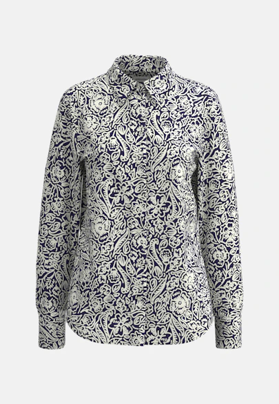 Hemdbluse Floral in Dunkelblau |  Seidensticker Onlineshop