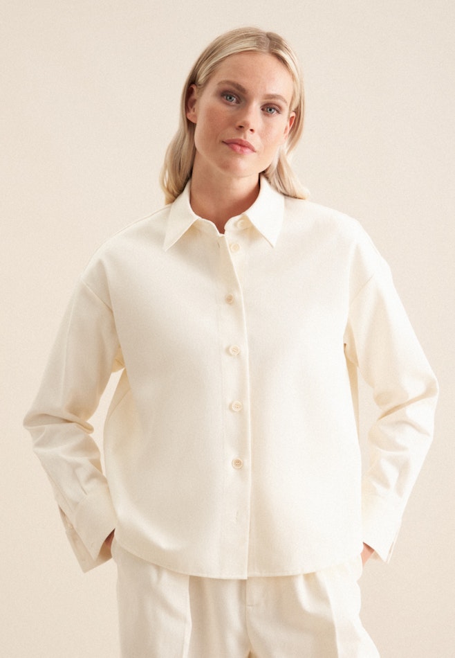 Hemdbluse Uni in Ecru | Seidensticker Onlineshop